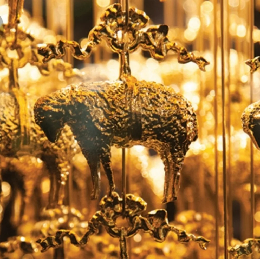 BROOKS BROTHERS 200th Anniversary Gold Sheep Ornament Figurine